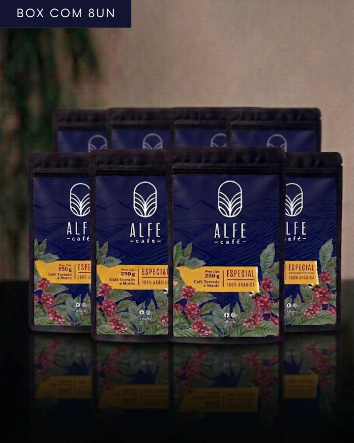 Café Torrado Especial Moído 250g — Box com 8un. + FRETE GRÁTIS